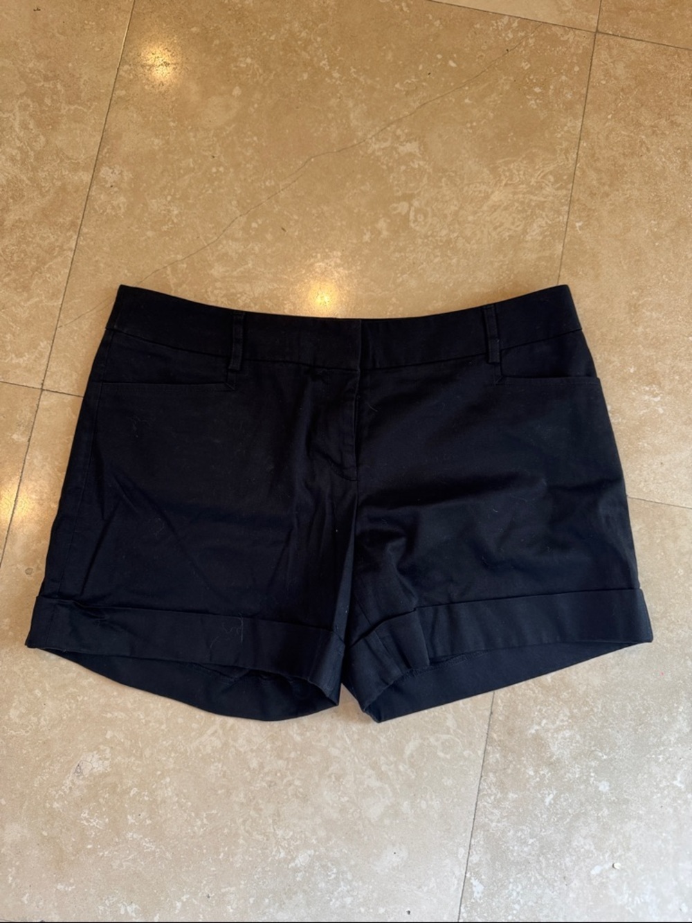Express Black Cuffed Bermuda Shorts